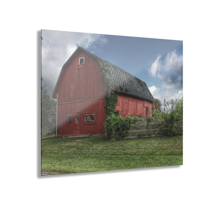U R There Photography Hegal Road Old Red I Rustic Farmhouse Acrylic Wall Print