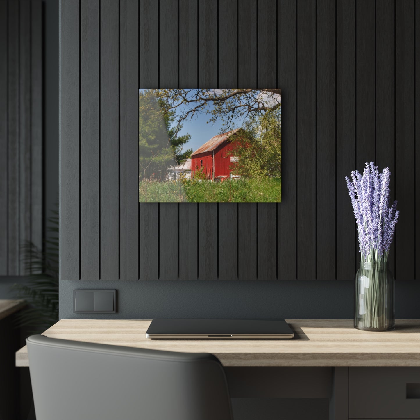 U R There Photography Bronson Lake Road Barn at the Bend Rustic Farmhouse Acrylic Wall Print