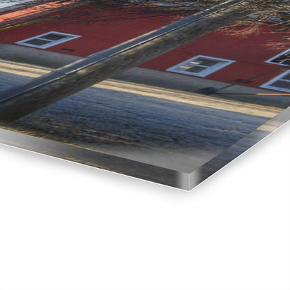 U R There Photography Newark Hidden Red Rustic Farmhouse Acrylic Wall Print