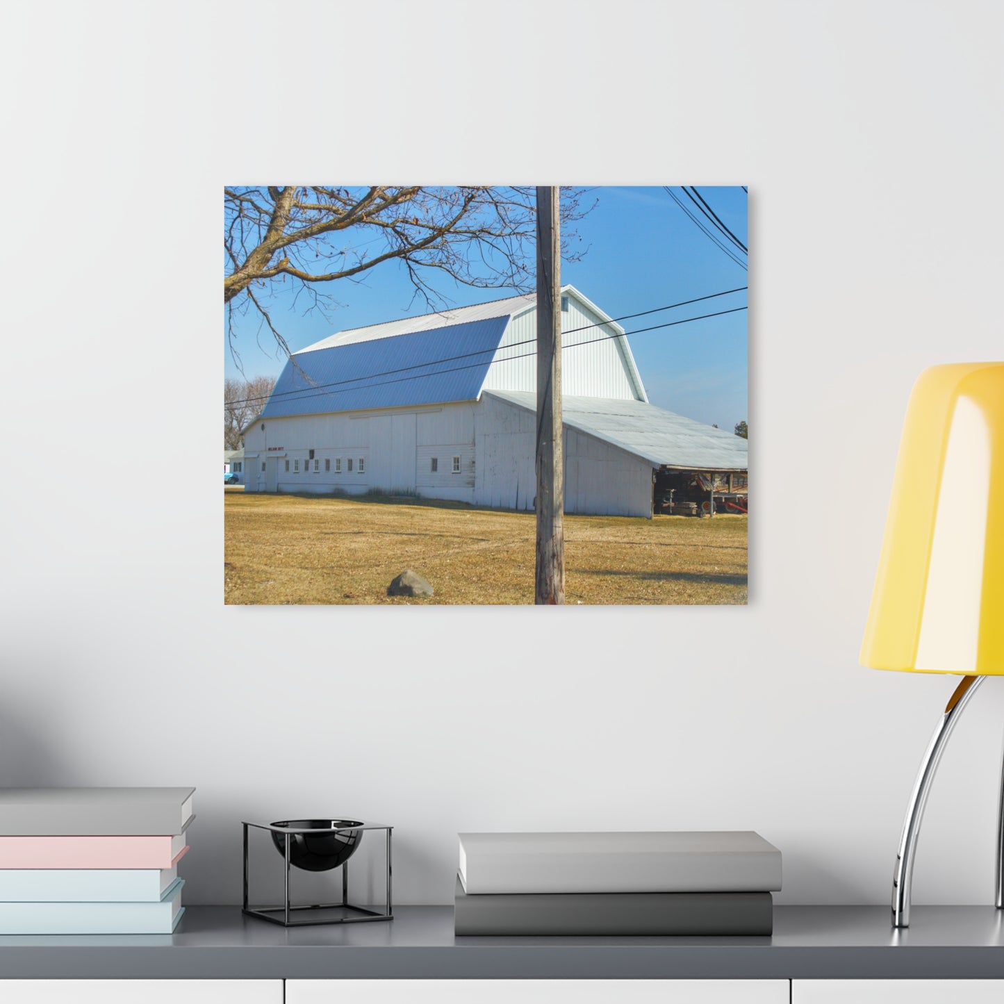 U R There Photography Wolcott White Rustic Farmhouse Acrylic Wall Print