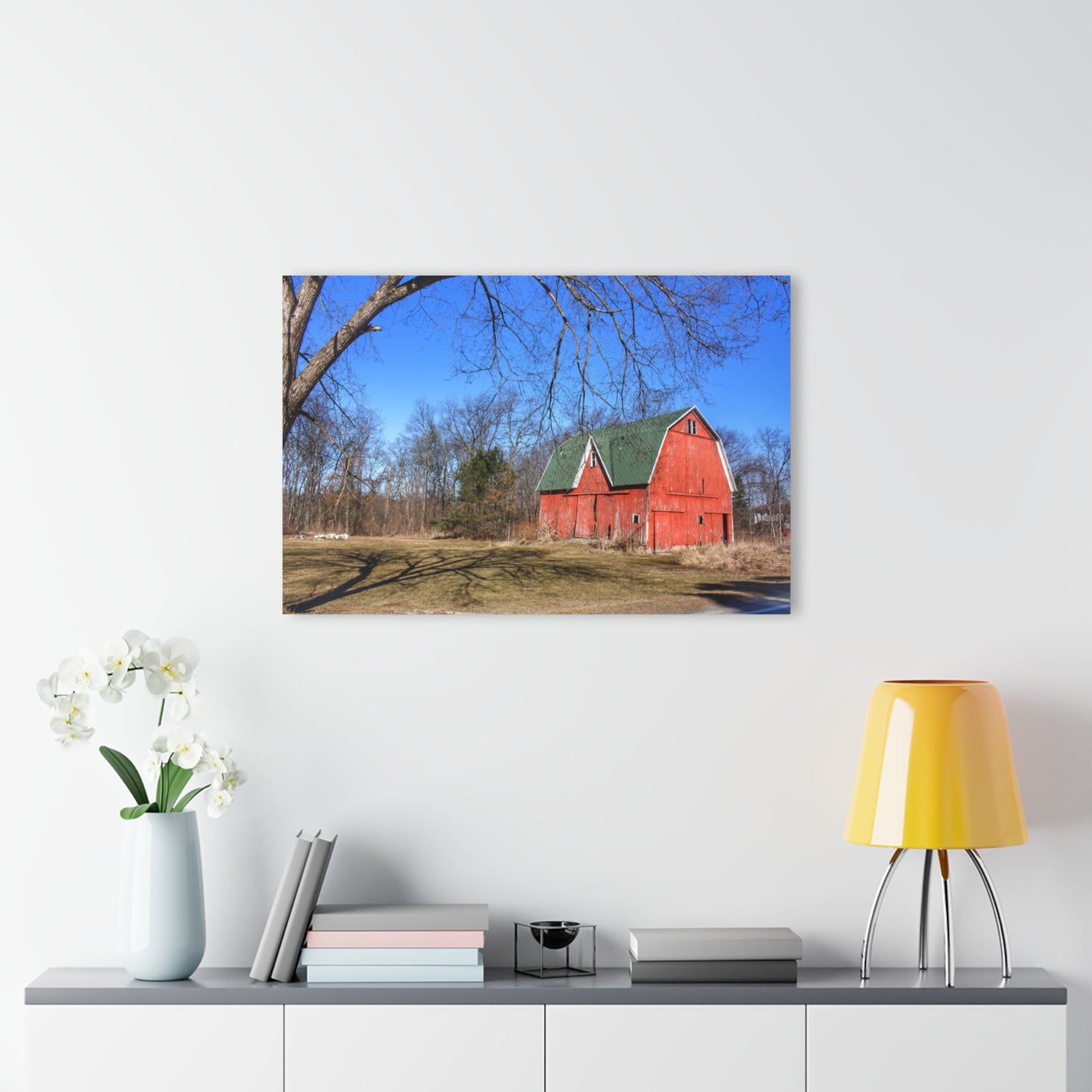 U R There Photography Hickory Ridge Red I Rustic Farmhouse Acrylic Wall Print