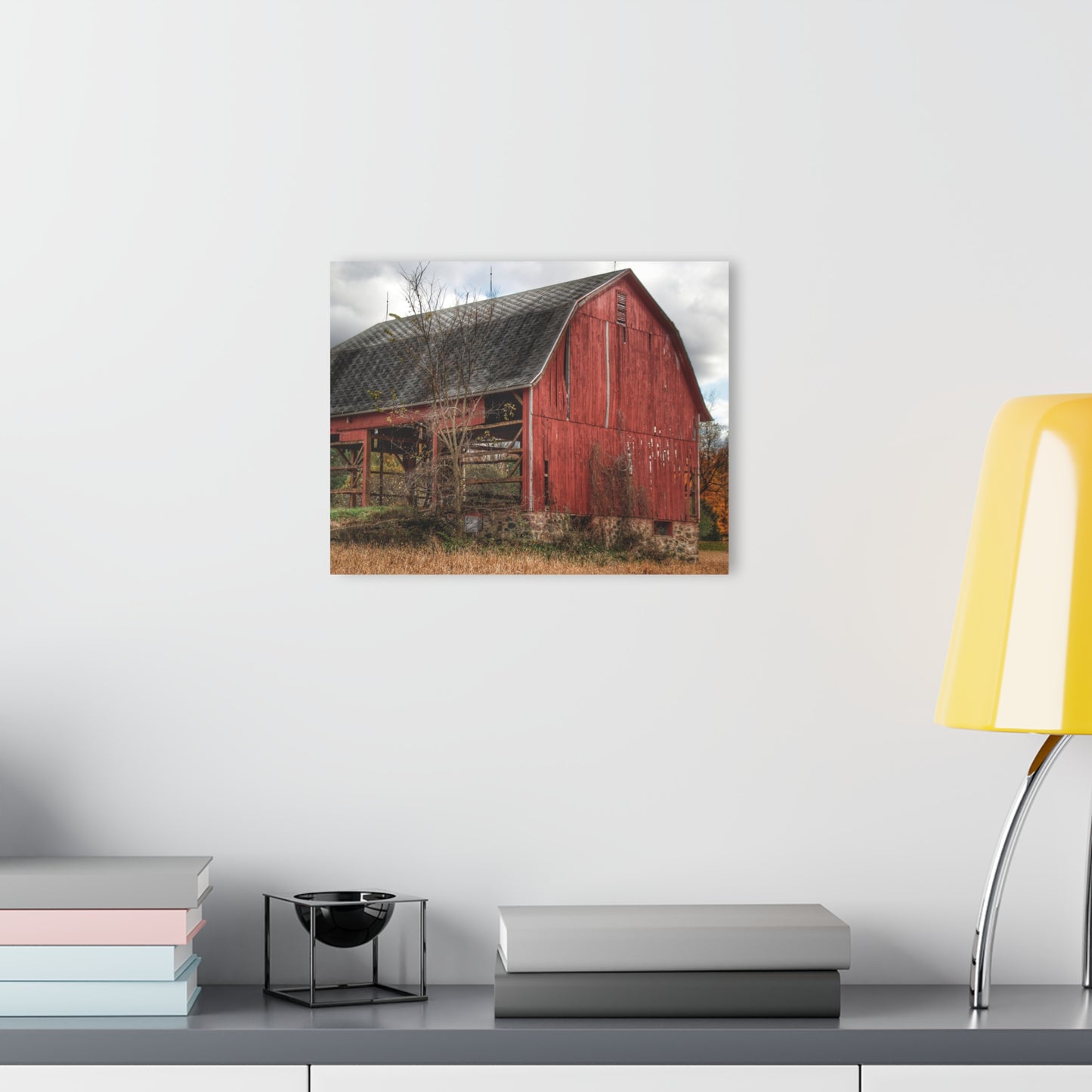 U R There Photography Laur Road Forgotten Red II Rustic Farmhouse Acrylic Wall Print
