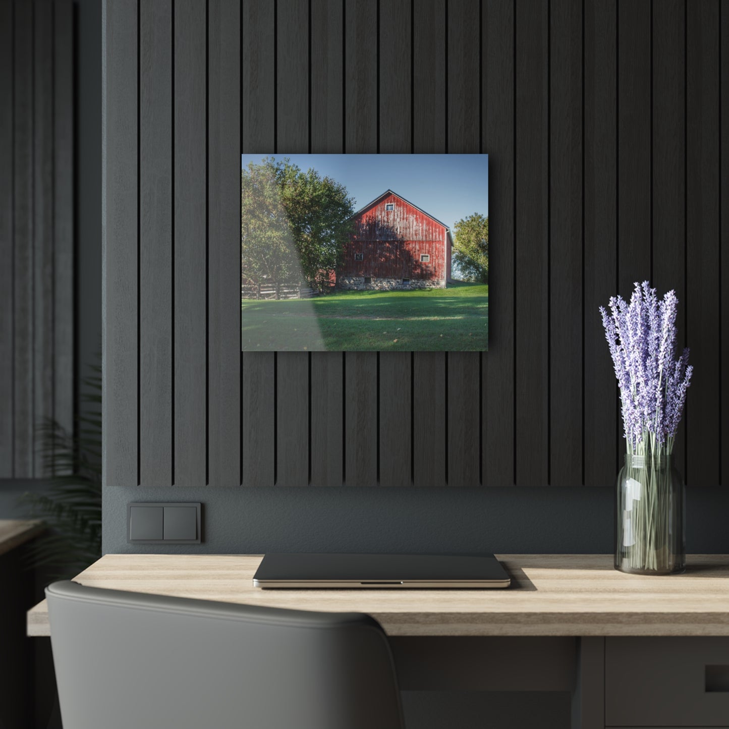 U R There Photography Five Lakes Red III Rustic Farmhouse Acrylic Wall Print