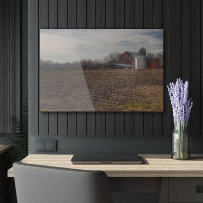 U R There Photography Cumber Road Red II Rustic Farmhouse Acrylic Wall Print