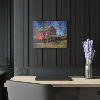 U R There Photography Imlay City Road Cow Barn II Rustic Farmhouse Acrylic Wall Print 14 "x 11"