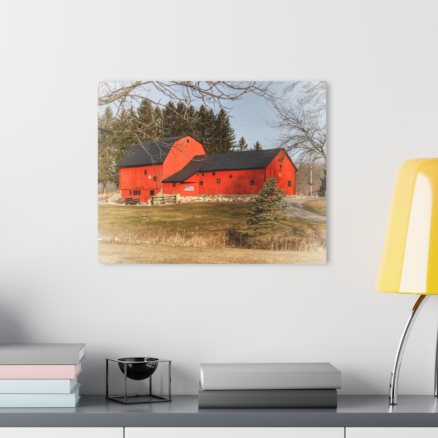 U R There Photography Thomas Road Patriot Barn Rustic Farmhouse Acrylic Wall Print