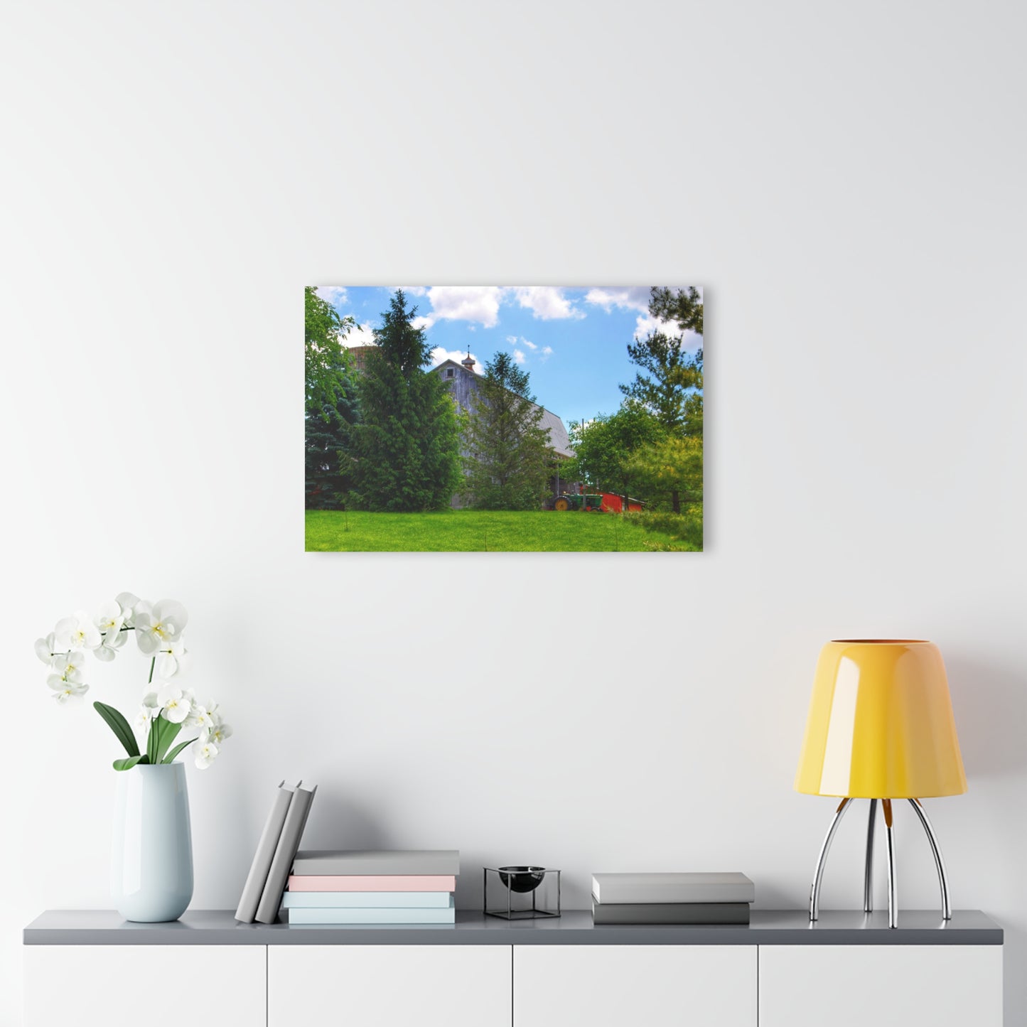 U R There Photography Bordman Road Hidden Grey Rustic Farmhouse Acrylic Wall Print