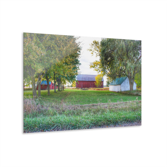 U R There Photography Wilcox Road Reds Rustic Farmhouse Acrylic Wall Print