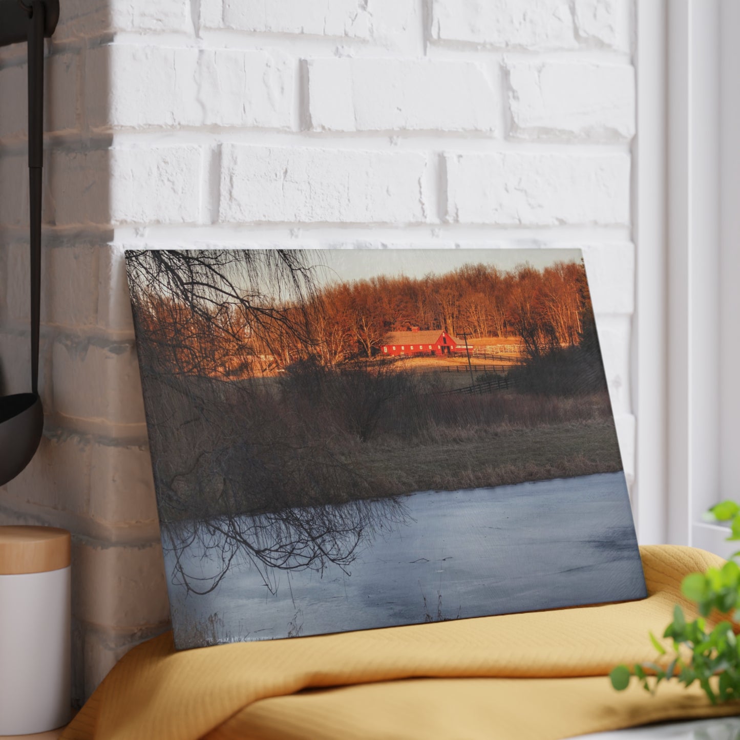 U R There Photography Hidden in Leonard Rustic Farmhouse Tempered-Glass Cutting Board