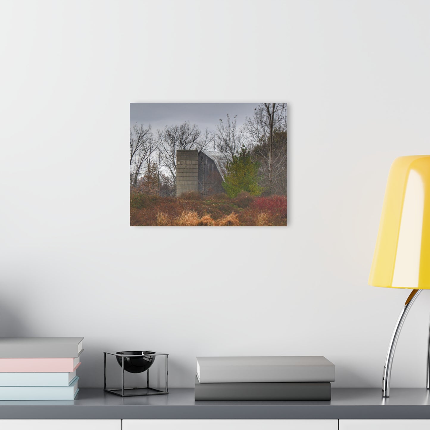 U R There Photography Freiberger Road Hidden Grey Rustic Farmhouse Acrylic Wall Print
