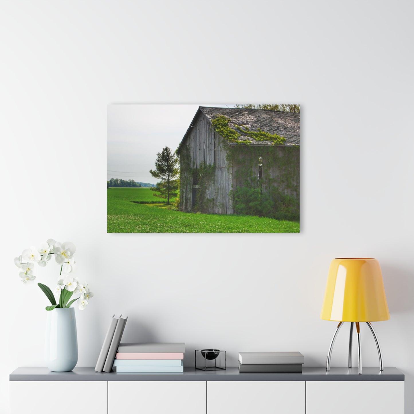 U R There Photography Caro Road Twin Grey I Rustic Farmhouse Acrylic Wall Print