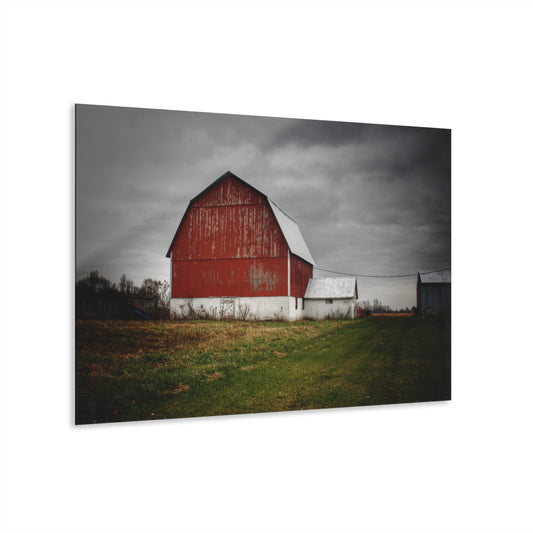 U R There Photography Mills Road Red II Rustic Farmhouse Acrylic Wall Print