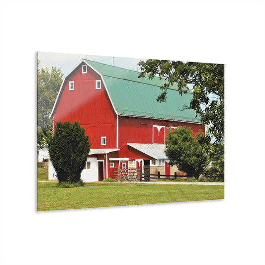 U R There Photography Stewart Road Red II Rustic Farmhouse Acrylic Wall Print