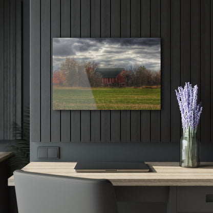 U R There Photography Booth Road Hidden Red I Rustic Farmhouse Acrylic Wall Print