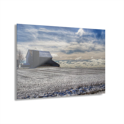 U R There Photography Early Spring Grey I Rustic Farmhouse Acrylic Wall Print