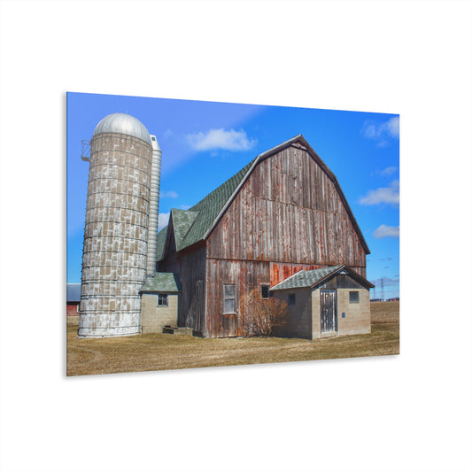 U R There Photography Roedel Road Red in Spring Rustic Farmhouse Acrylic Wall Print