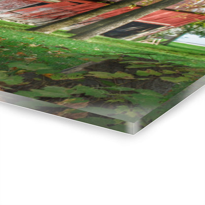 U R There Photography LeValley Falling Red Rustic Farmhouse Acrylic Wall Print