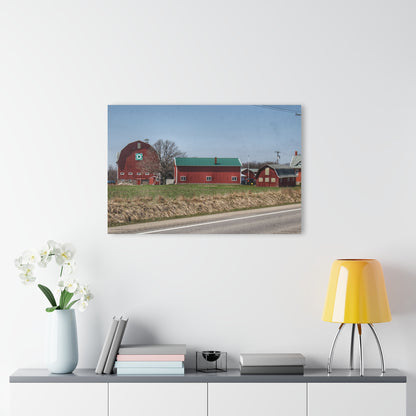 U R There Photography M-15 Quilted Red Rustic Farmhouse Acrylic Wall Print