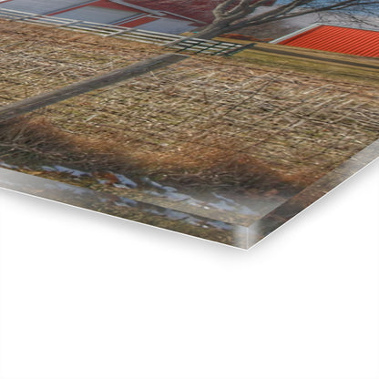 U R There Photography Clifford Road Red II Rustic Farmhouse Acrylic Wall Print
