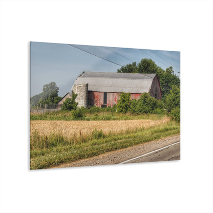 U R There Photography Dodge Road Old Red Rustic Farmhouse Acrylic Wall Print
