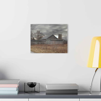 U R There Photography Church Road Grey I Rustic Farmhouse Acrylic Wall Print