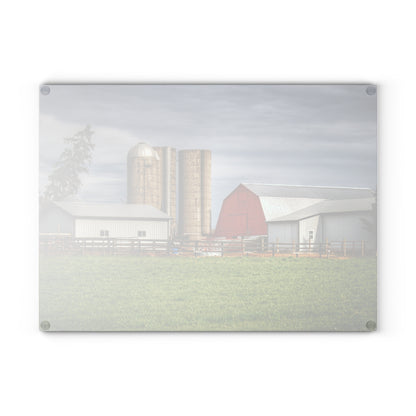 U R There Photography M-24 Farm Rustic Farmhouse Tempered-Glass Cutting Board