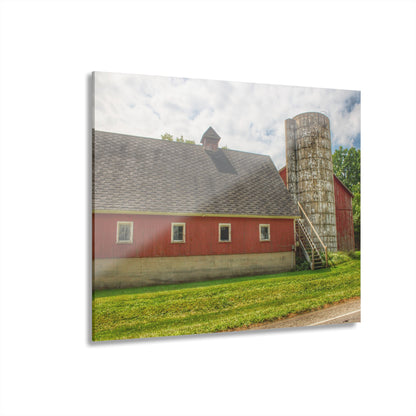 U R There Photography Metamora Red Silo Rustic Farmhouse Acrylic Wall Print