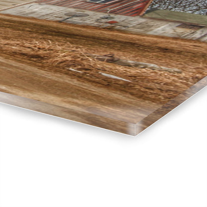 U R There Photography Maple Valley Road Red I Rustic Farmhouse Acrylic Wall Print