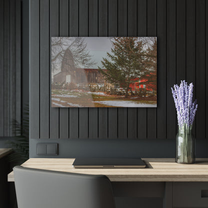 U R There Photography Schott Road Grey II Rustic Farmhouse Acrylic Wall Print
