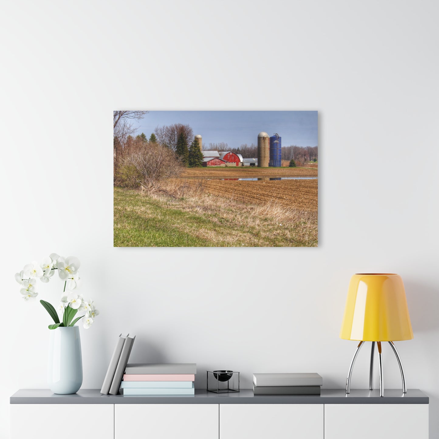 U R There Photography M-24 Northern Reds Farm Rustic Farmhouse Acrylic Wall Print