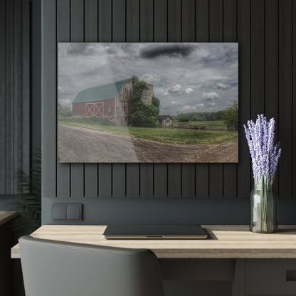U R There Photography West Hunters Creek Road Red II Rustic Farmhouse Acrylic Wall Print