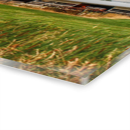 U R There Photography Millington Grey and Silos Rustic Farmhouse Acrylic Wall Print