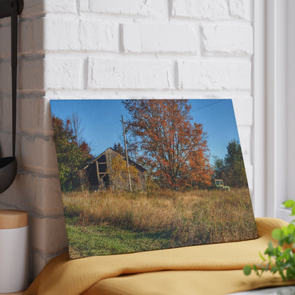 U R There Photography Clothier Road Grey Rustic Farmhouse Tempered-Glass Cutting Board