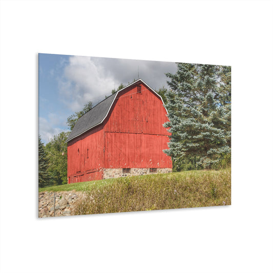 U R There Photography Oxford Baldwin Red Rustic Farmhouse Acrylic Wall Print