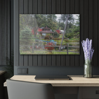 U R There Photography Columbiaville Gazebo Rustic Farmhouse Acrylic Wall Print
