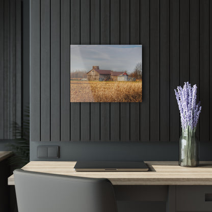 U R There Photography North Center Road Grey Rustic Farmhouse Acrylic Wall Print
