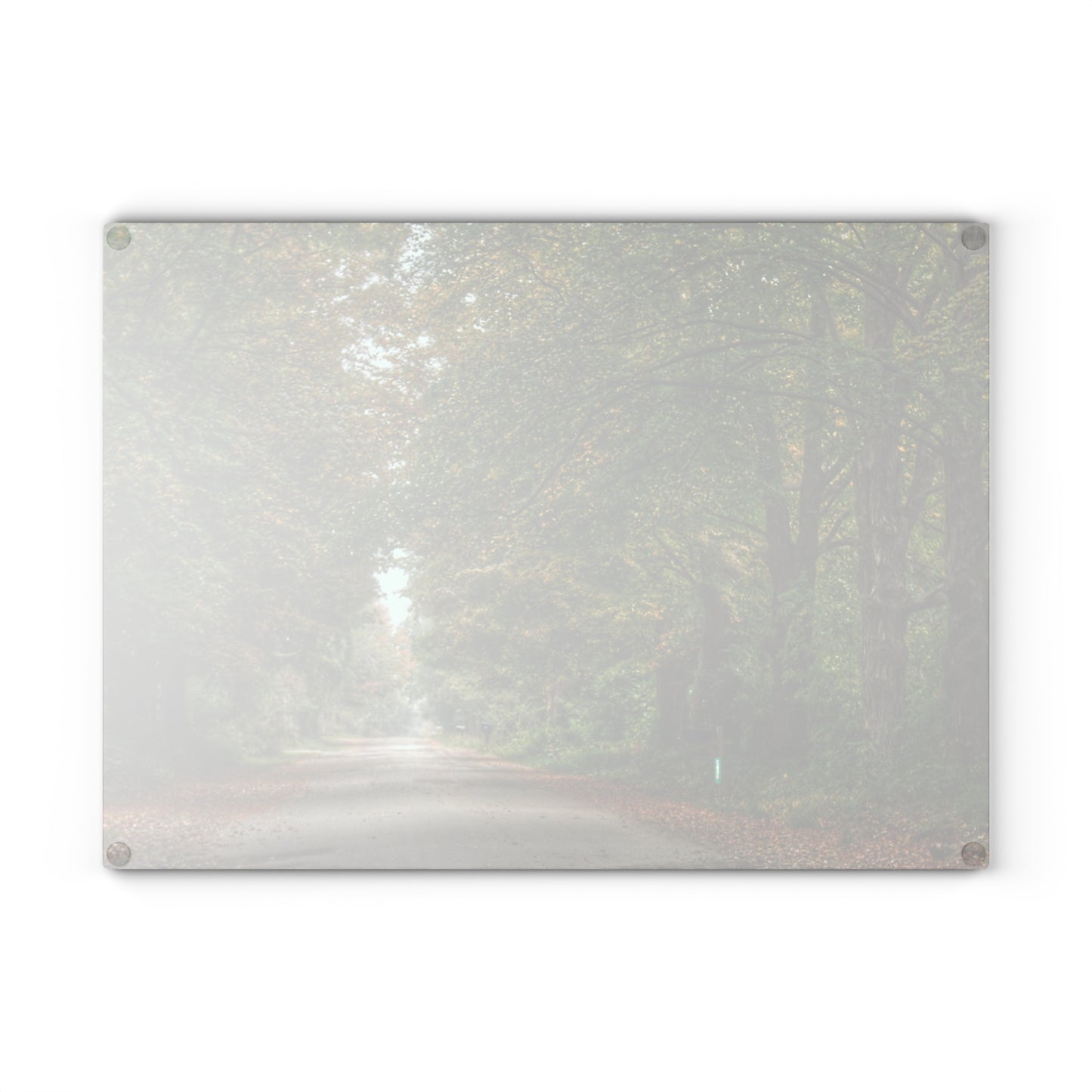 U R There Photography Country Roads in Millington Rustic Farmhouse Tempered-Glass Cutting Board