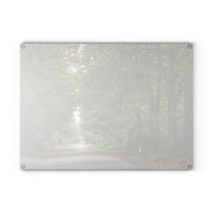 U R There Photography Country Roads in Millington Rustic Farmhouse Tempered-Glass Cutting Board