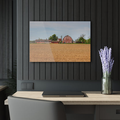 U R There Photography Volz Road Reds Rustic Farmhouse Acrylic Wall Print