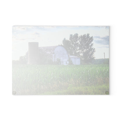U R There Photography Genesee Road White Rustic Farmhouse Tempered-Glass Cutting Board