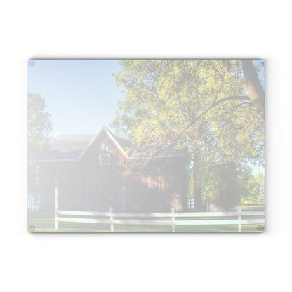 U R There Photography Hunters Creek Quilted I Rustic Farmhouse Tempered-Glass Cutting Board