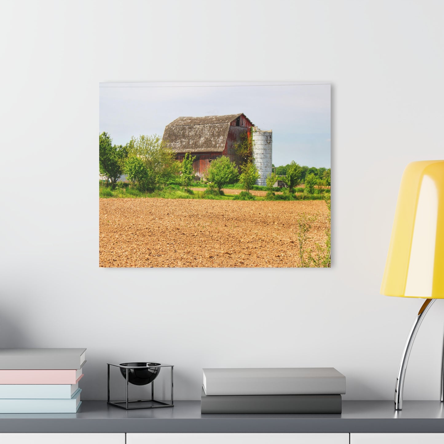 U R There Photography Colwood Road Old Red Rustic Farmhouse Acrylic Wall Print