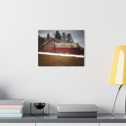 U R There Photography Blacks Corners Road Red Rustic Farmhouse Acrylic Wall Print