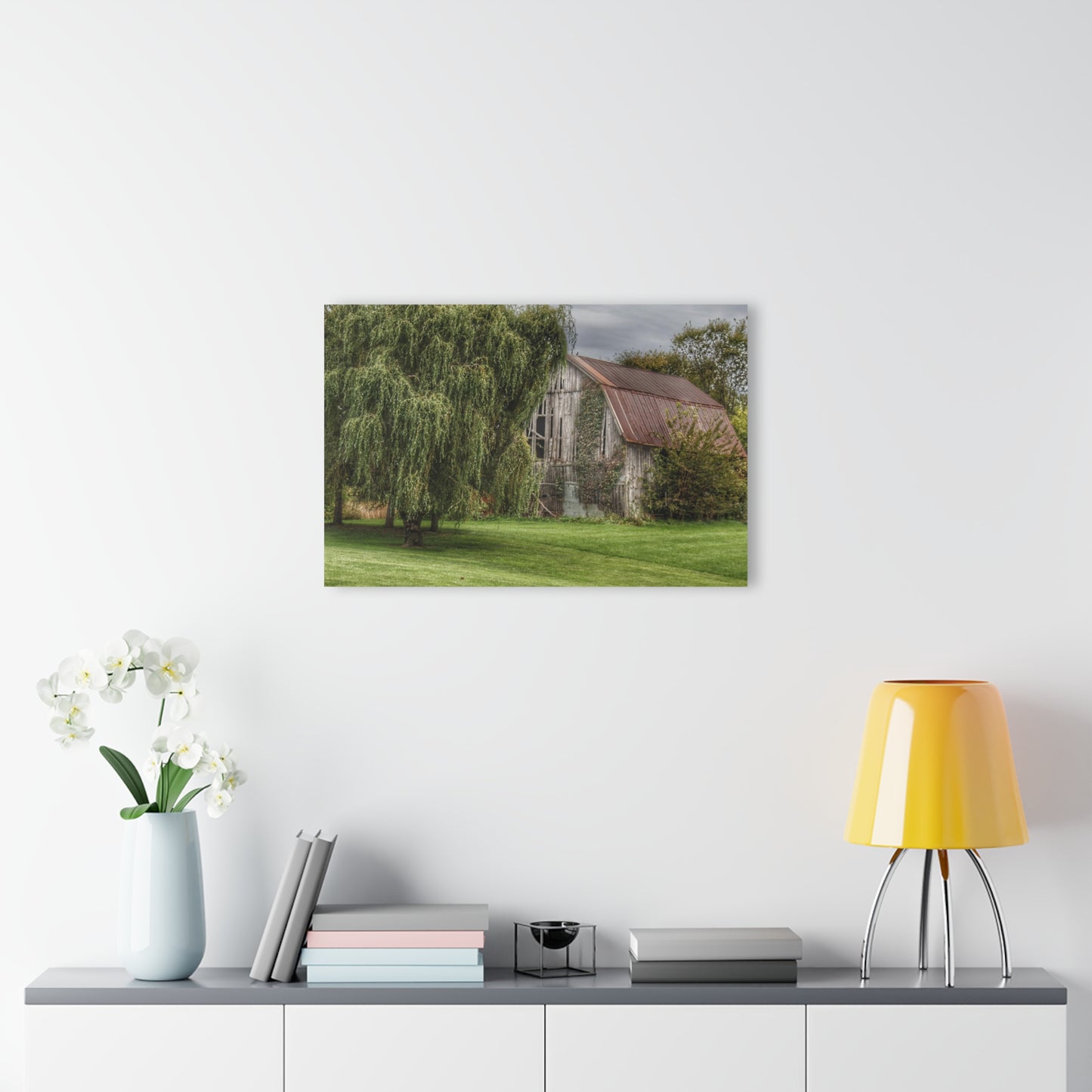 U R There Photography McDowell Road Grey Rustic Farmhouse Acrylic Wall Print