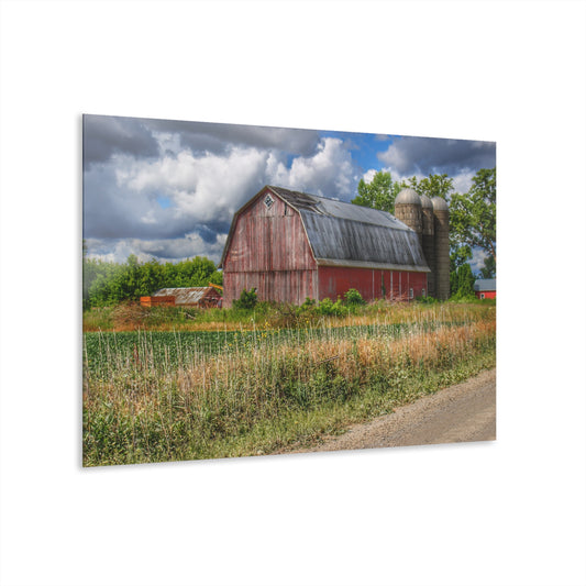 U R There Photography Shelby Red III Rustic Farmhouse Acrylic Wall Print