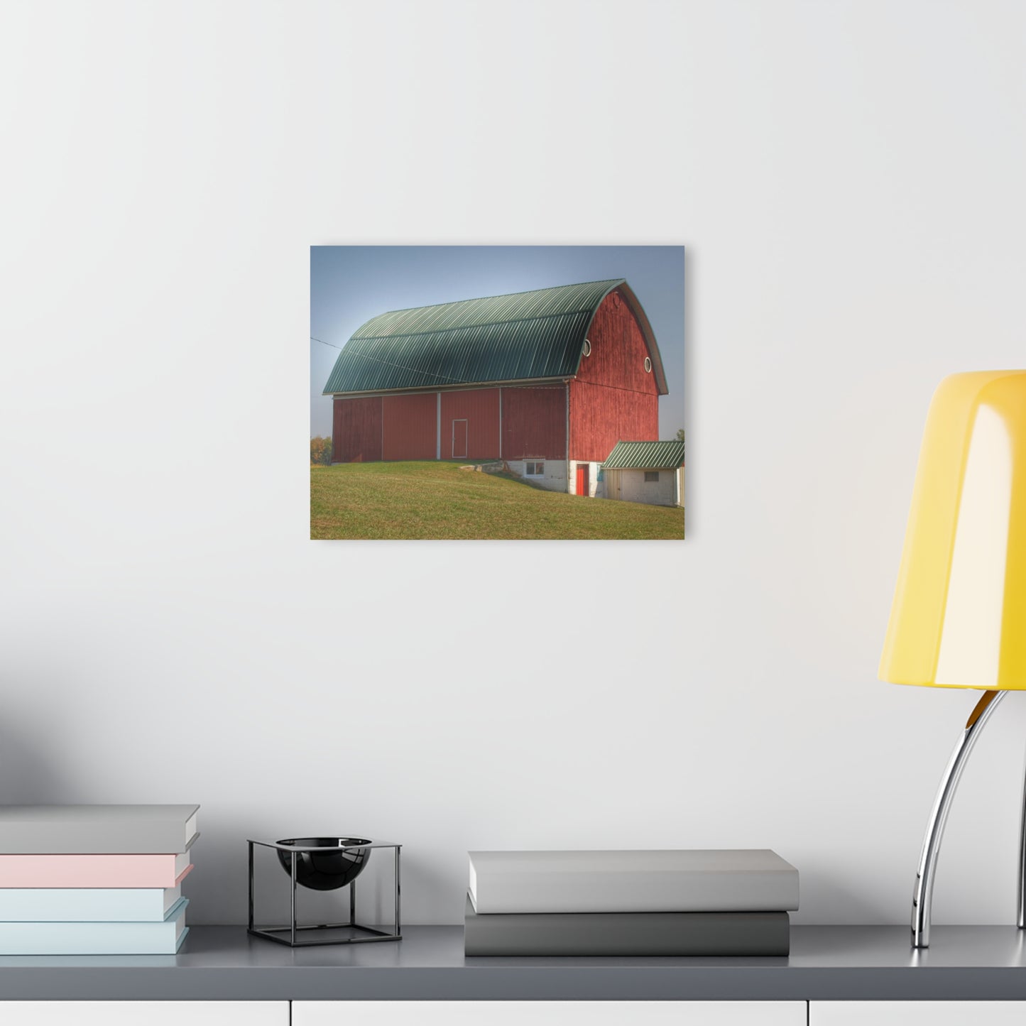 Barn Boutique Modern Farmhouse Acrylic Wall Print| Barnes Road Red I