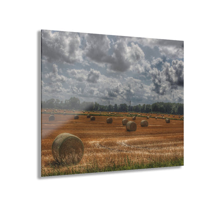 U R There Photography Haybale Heaven Rustic Farmhouse Acrylic Wall Print