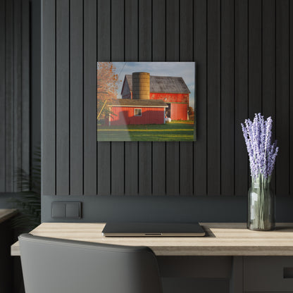 U R There Photography Peck Road Reds Rustic Farmhouse Acrylic Wall Print