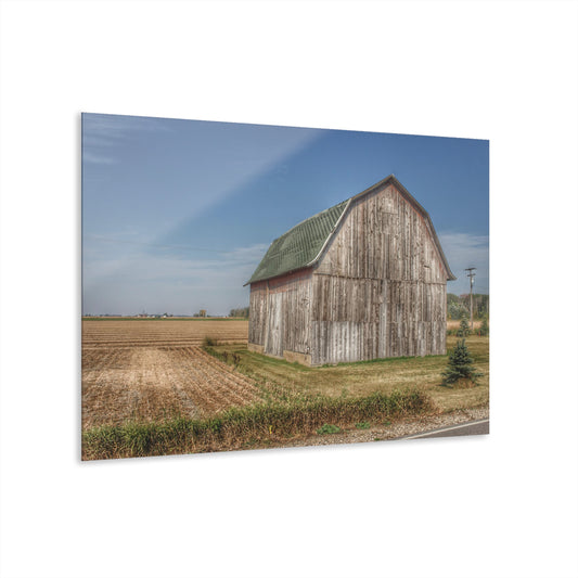 U R There Photography Vassar Road Grey Rustic Farmhouse Acrylic Wall Print
