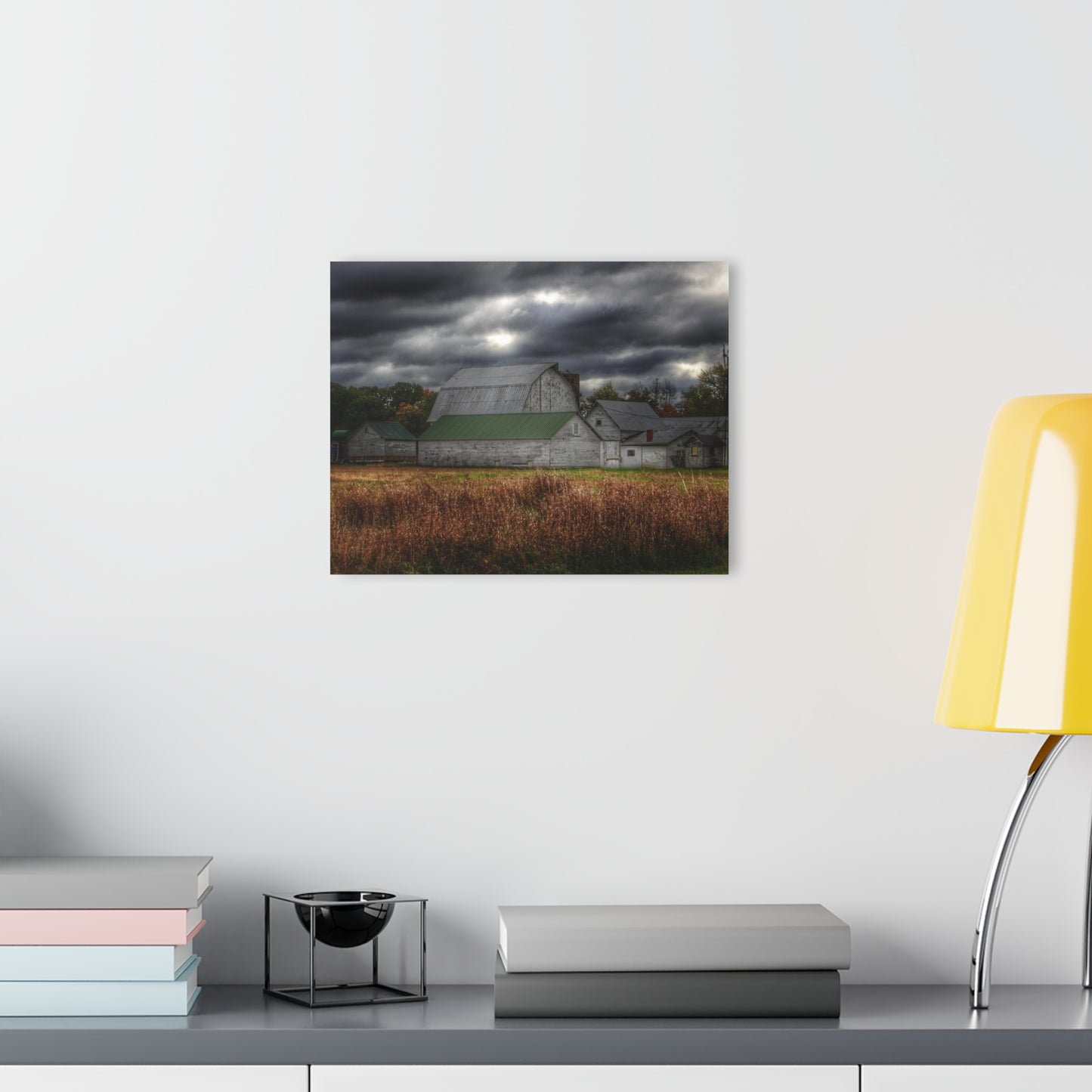 U R There Photography Farnsworth Road White Rustic Farmhouse Acrylic Wall Print
